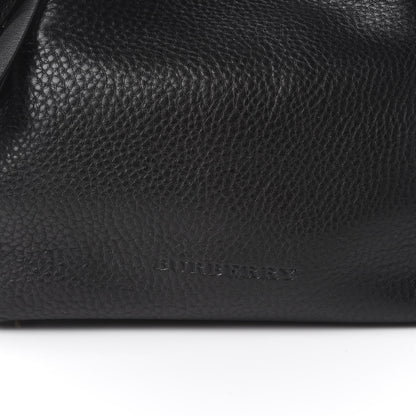 Burberry Grainy Calfskin House Check Small Maidstone Black 7 of 11