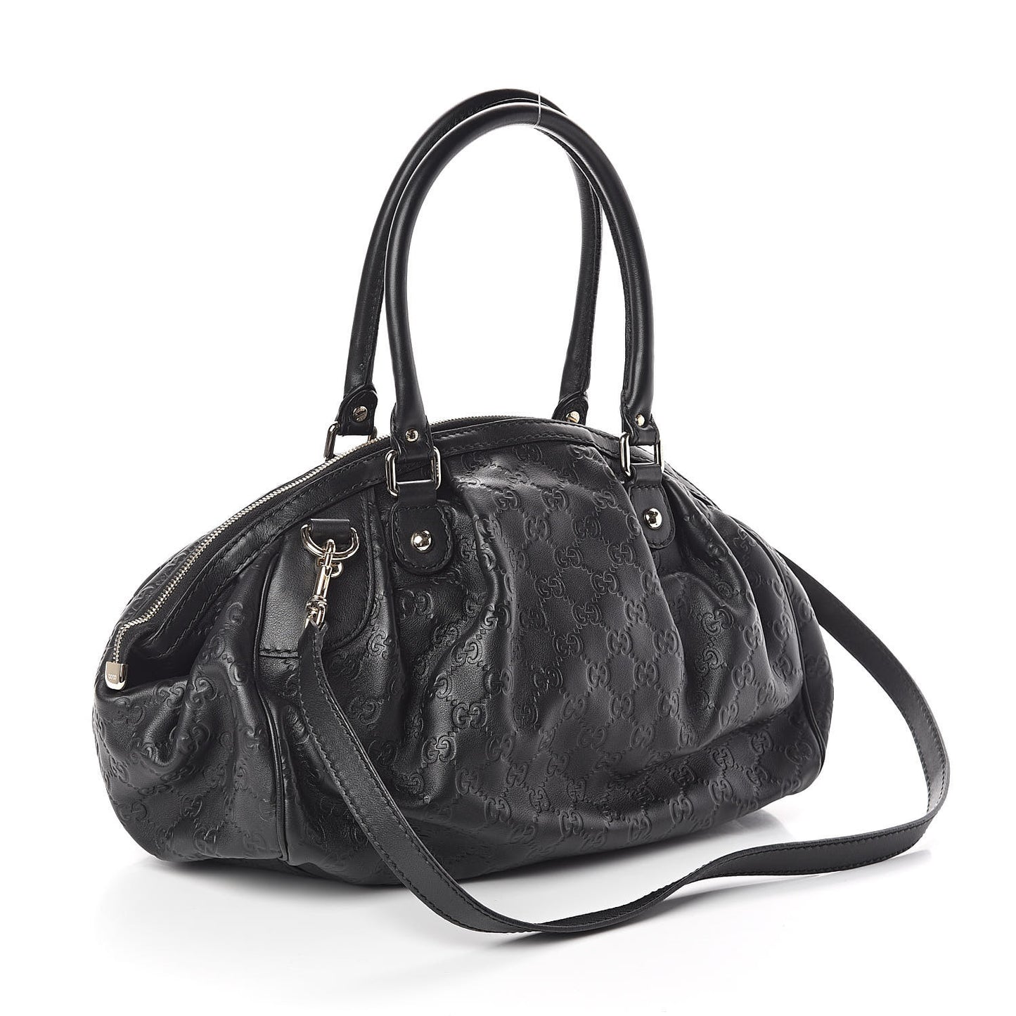 Guccissima Medium Sukey Boston Black