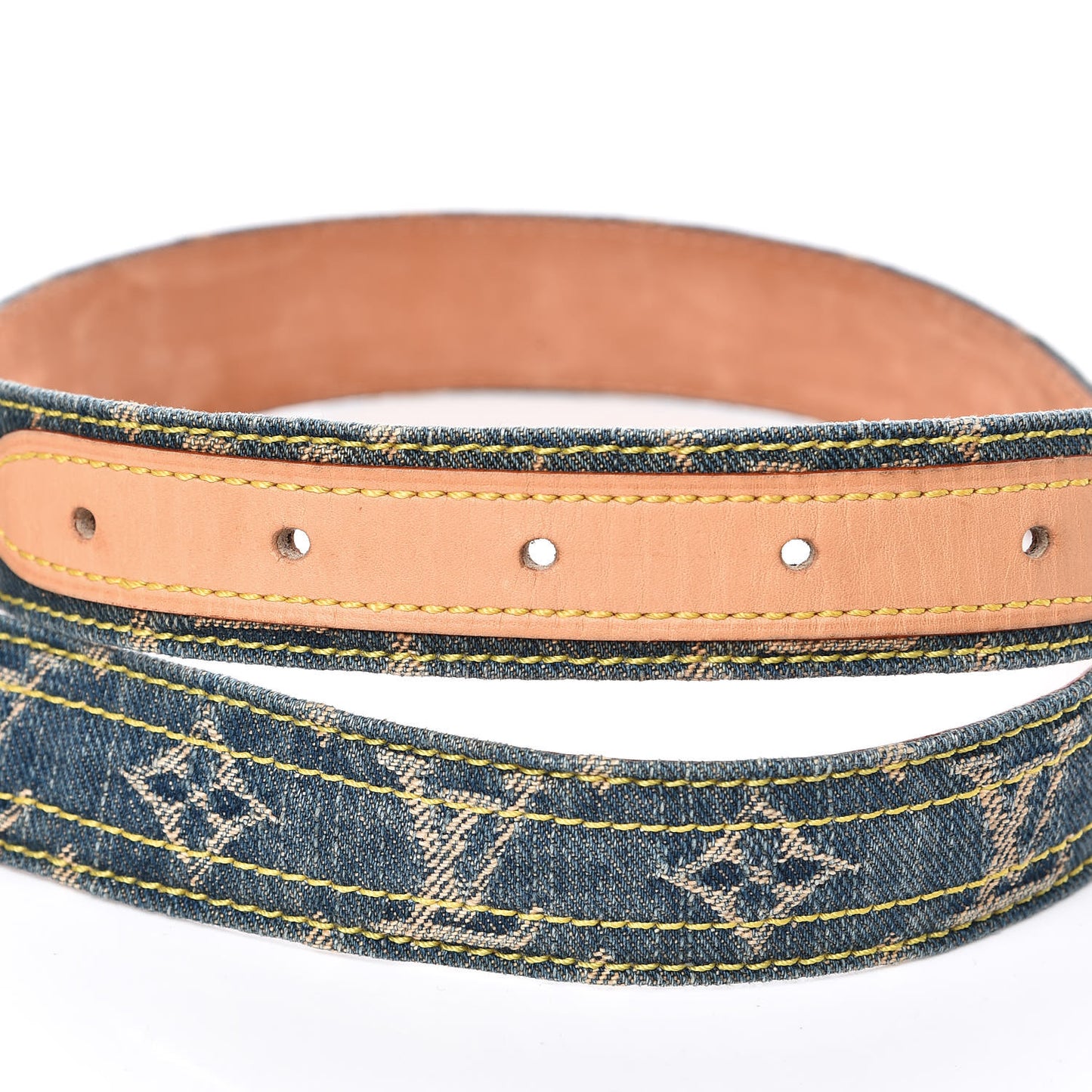 Monogram Denim Belt 80 32 Blue