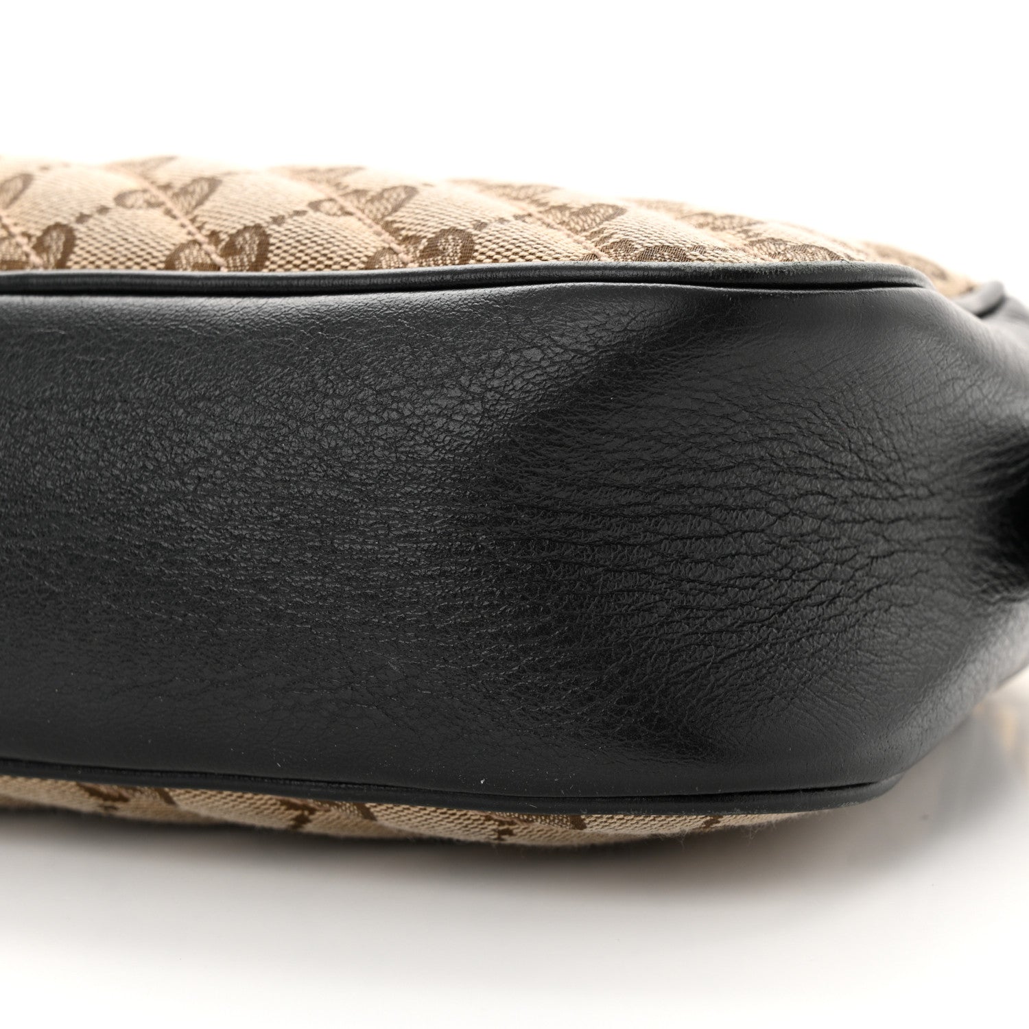 Gucci Monogram Matelasse Diagonal Small GG Marmont Chain Shoulder Bag Beige Black 10 of 15