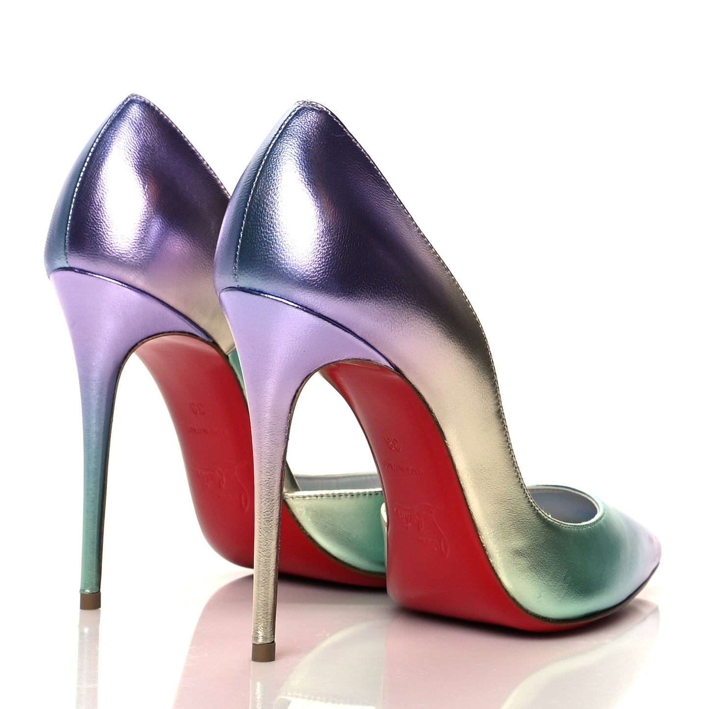 Iridescent Nappa Lam Licorne Iriza 100 Pumps 38 Multicolor