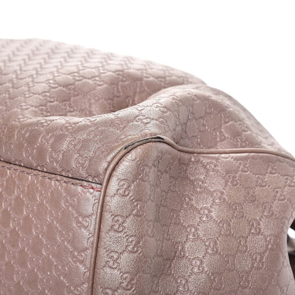Gucci Metallic Microguccissima Medium Sukey Tote Dark Cipria 10 of 14
