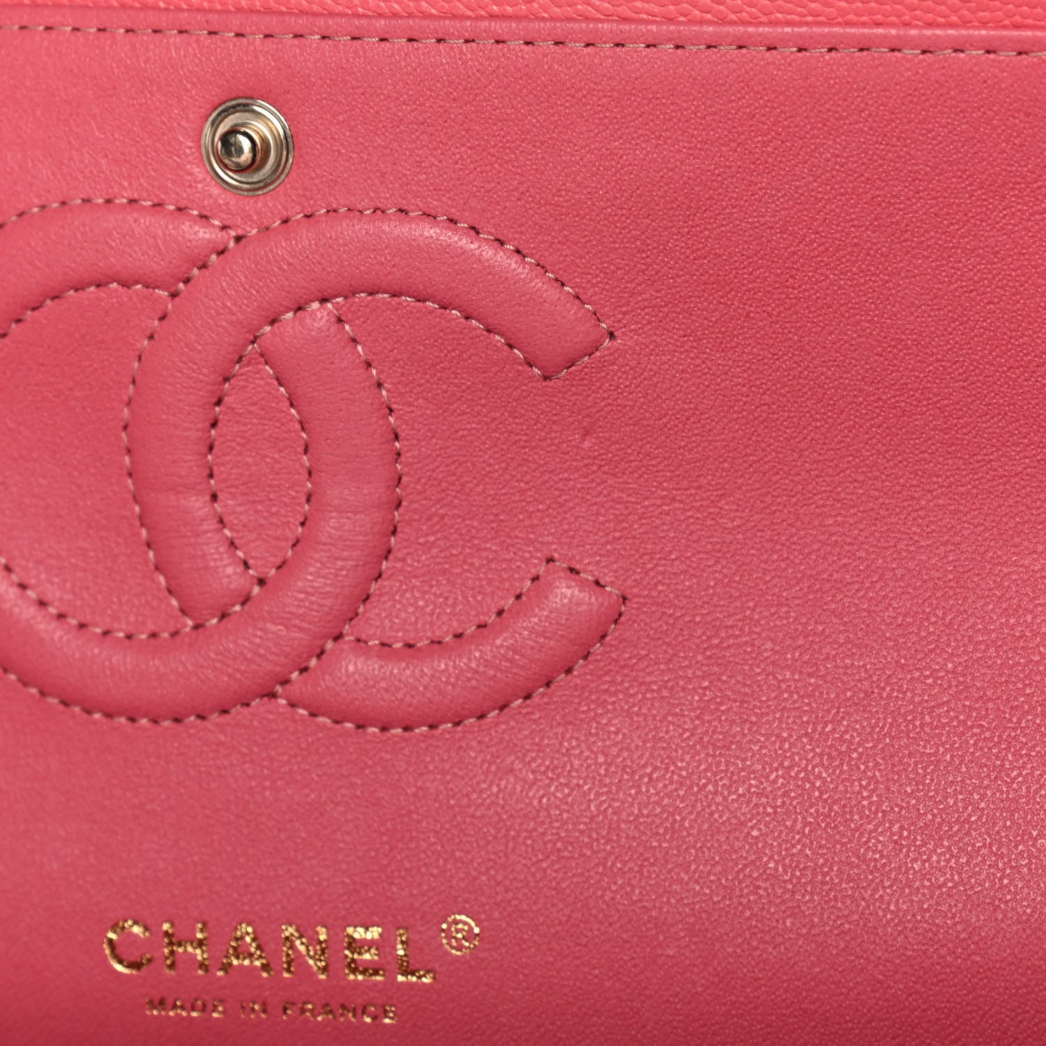 Chanel Caviar Quilted Medium Double Flap Pink 7 of 14