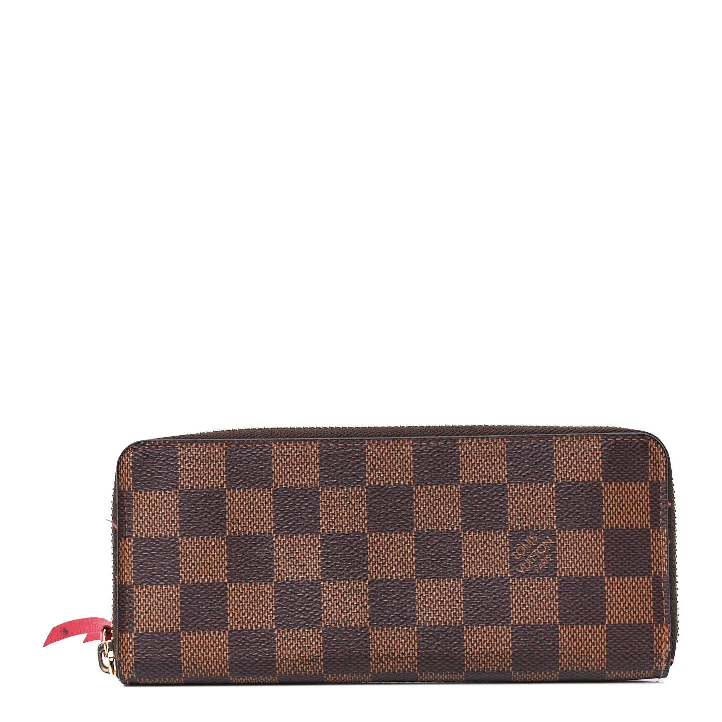 Damier Ebene Clemence Wallet Cherry