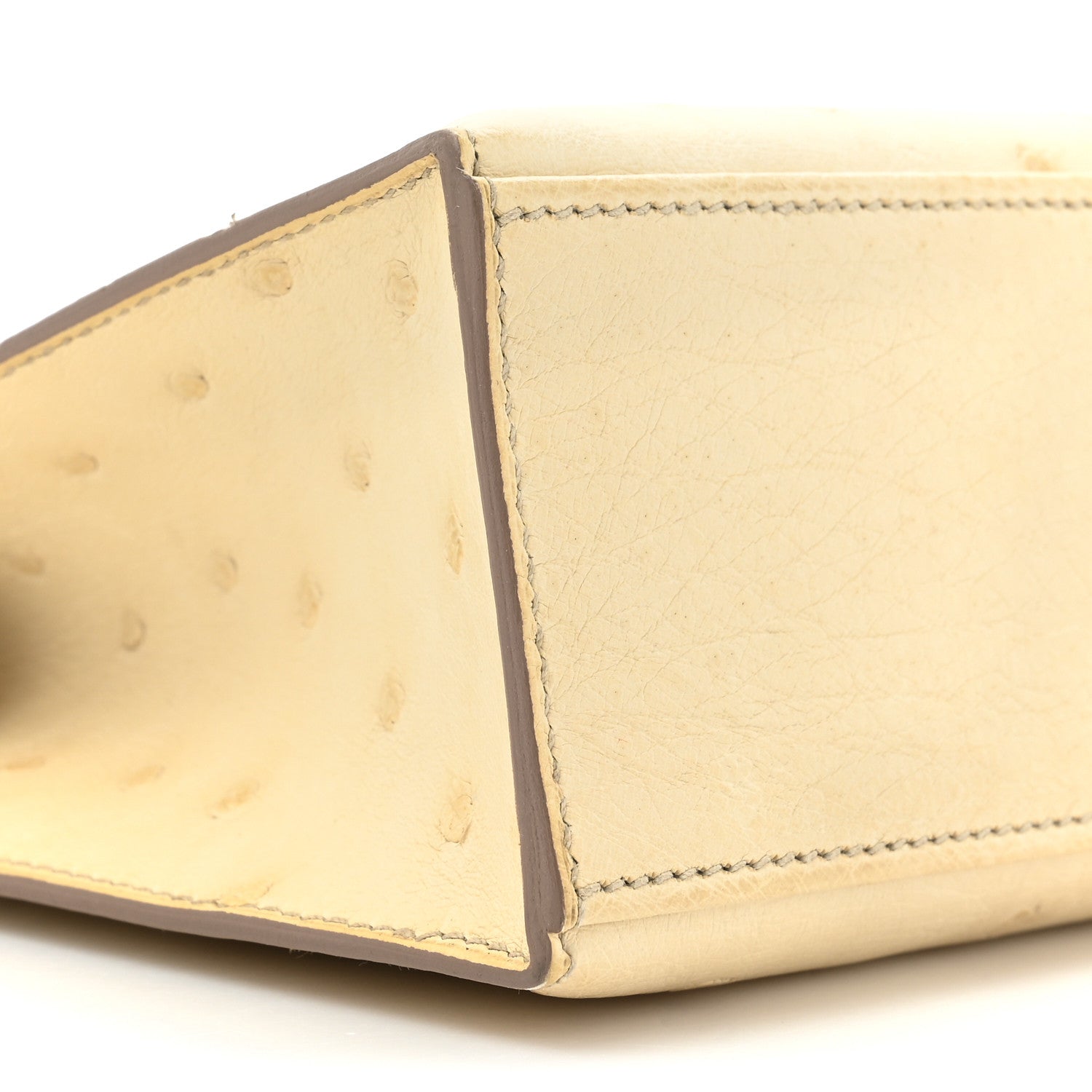 Hermes Ostrich Kelly Pochette Clutch Beton 10 of 16