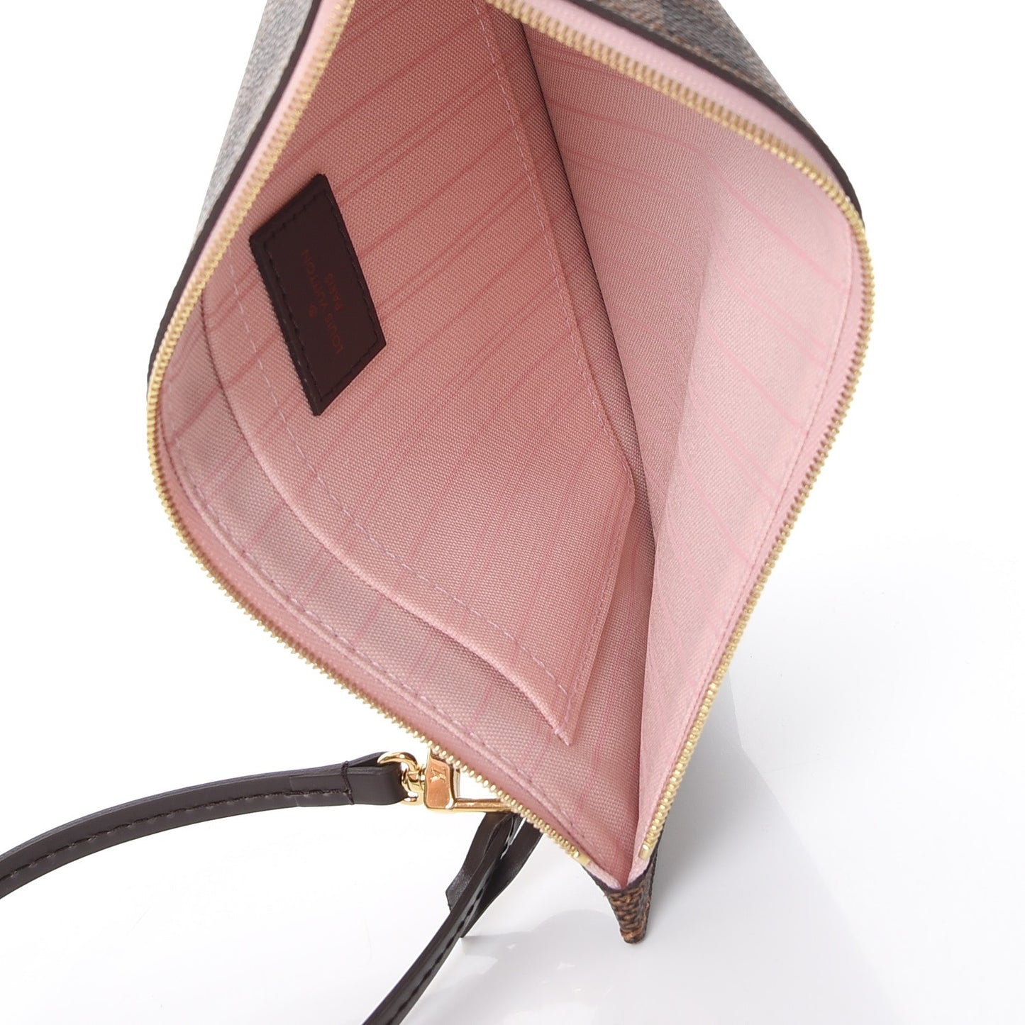 Damier Ebene Neverfull MM GM Pochette Rose Ballerine