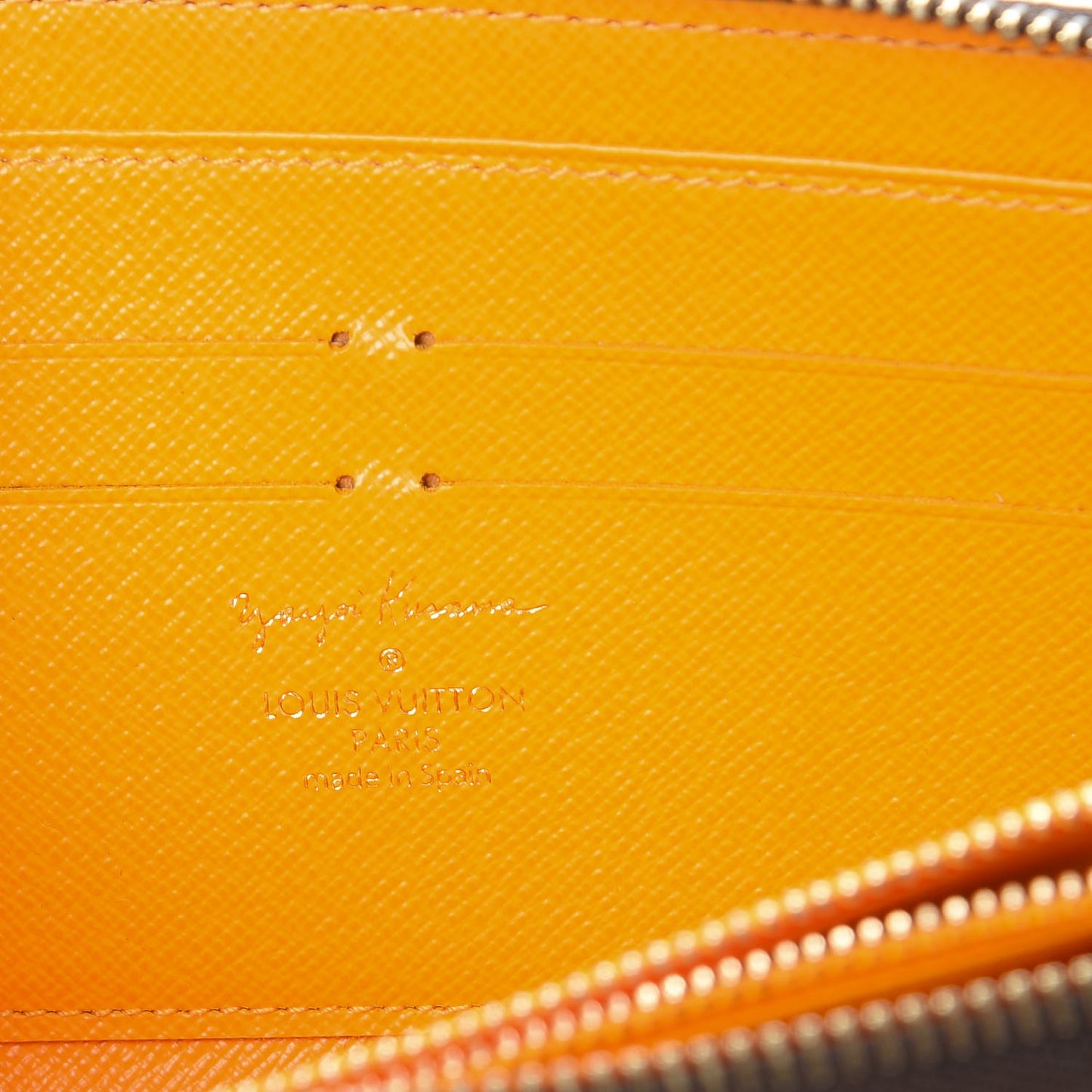 Monogram Kusama Pumpkin Dots Zippy Wallet Yellow