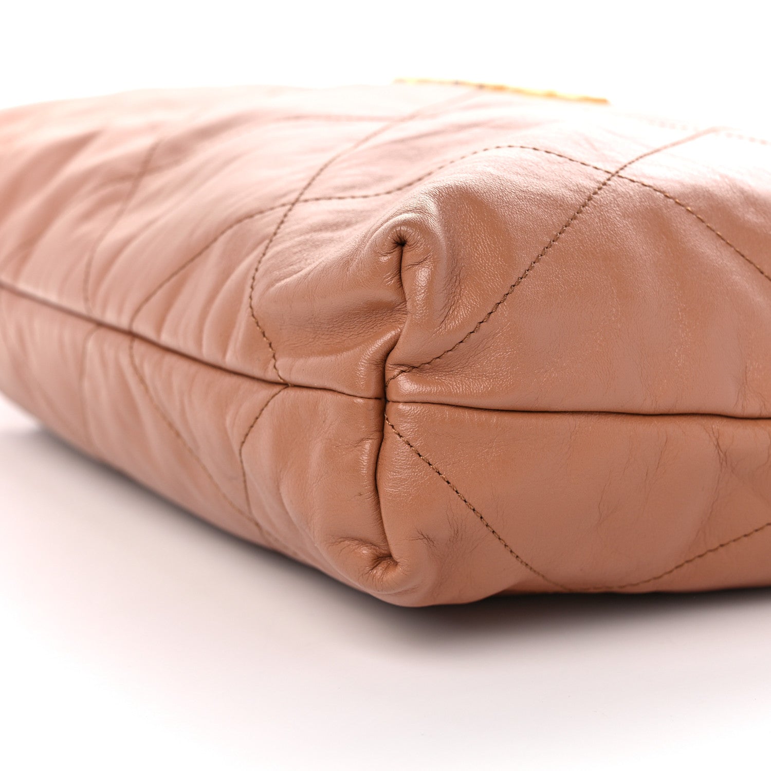 Chanel Shiny Calfskin Quilted Small Chanel 22 Camel 11 of 11