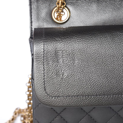 Chanel Metallic Calfskin Quilted 2.55 Reissue 225 Flap Charcoal 13 of 15