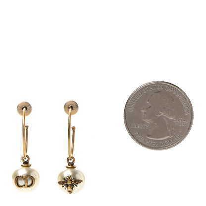 Christian Dior Pearl Bee Star Tribales Hoop Earrings 2 of 3