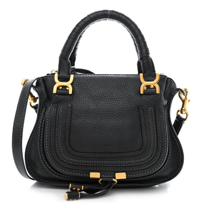 Chloe Calfskin Small Marcie Satchel Black 1 of 14