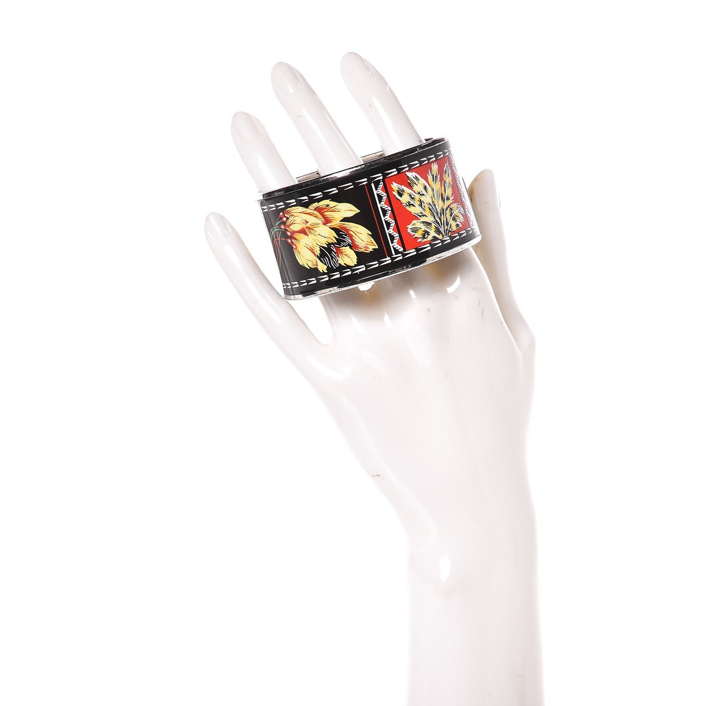 Enamel Printed Brazil Extra Wide Bracelet 62