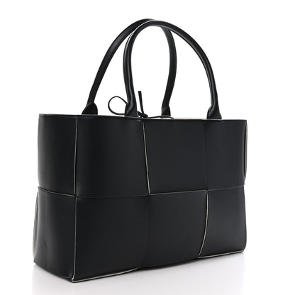 Bottega Veneta Nappa Maxi Intrecciato Medium Arco Tote Black White 4 of 10