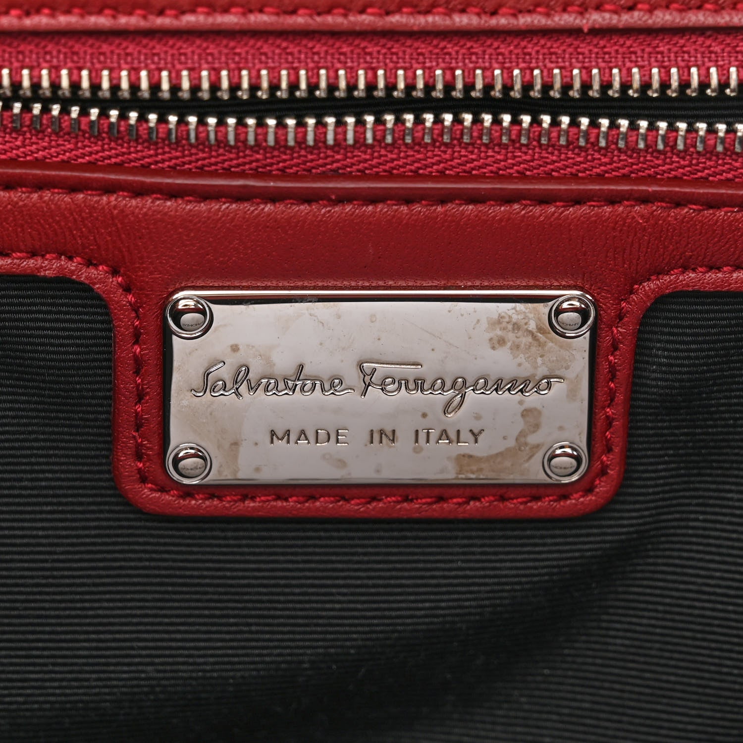 Salvatore Ferragamo Tweed Quilted Gelly Bag Burgundy Multicolor 6 of 11