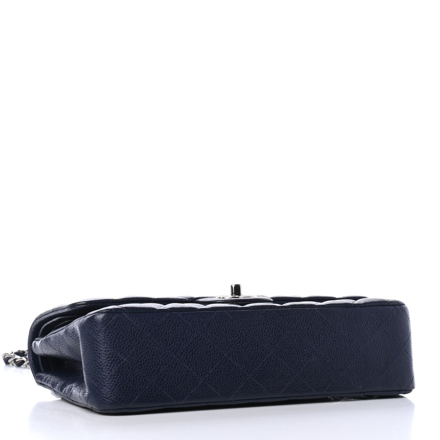 Chanel Caviar Quilted Medium Double Flap Navy 3 of 4