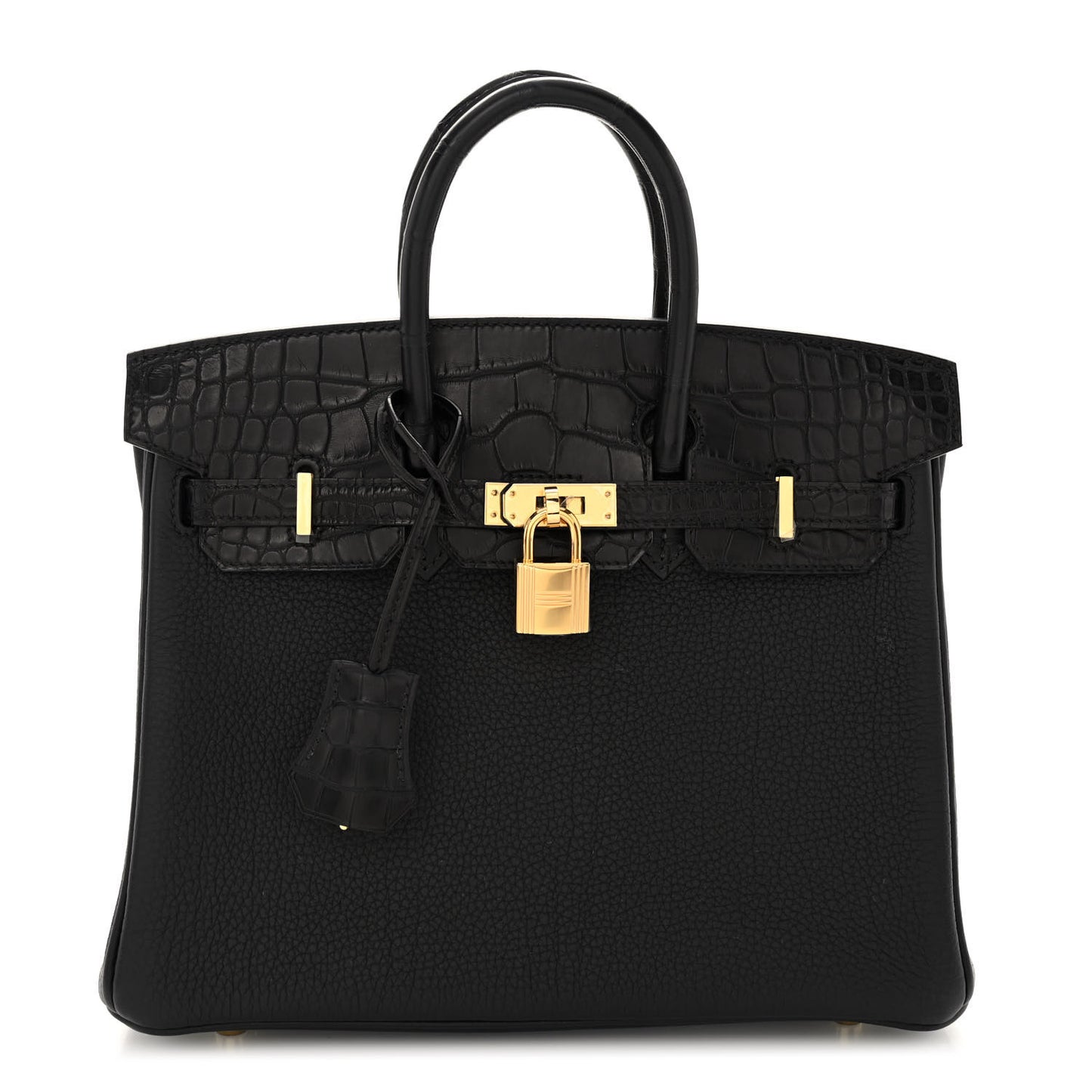 Togo Matte Alligator Birkin Touch 25 Black