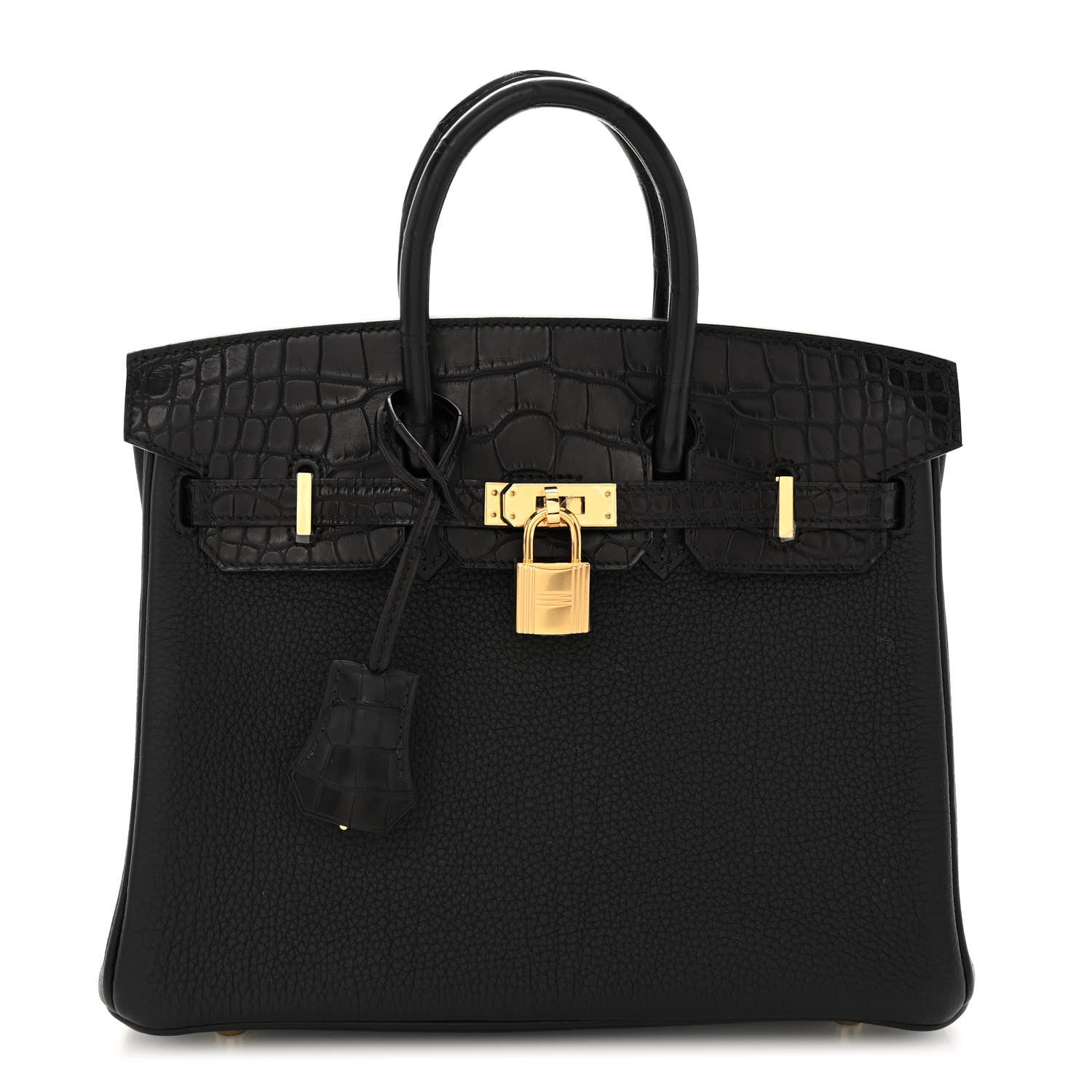 Hermes Togo Matte Alligator Birkin Touch 25 Black 1 of 13