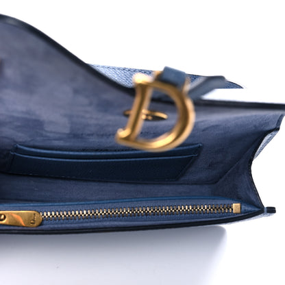 Christian Dior Grained Calfskin Saddle Belt Bag Denim Blue 5 of 12