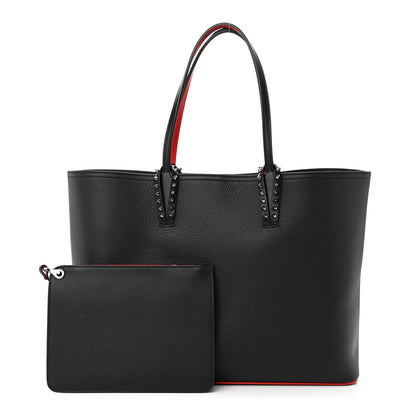 Christian Louboutin Calfskin Spikes East West Cabata Tote Black 1 of 11