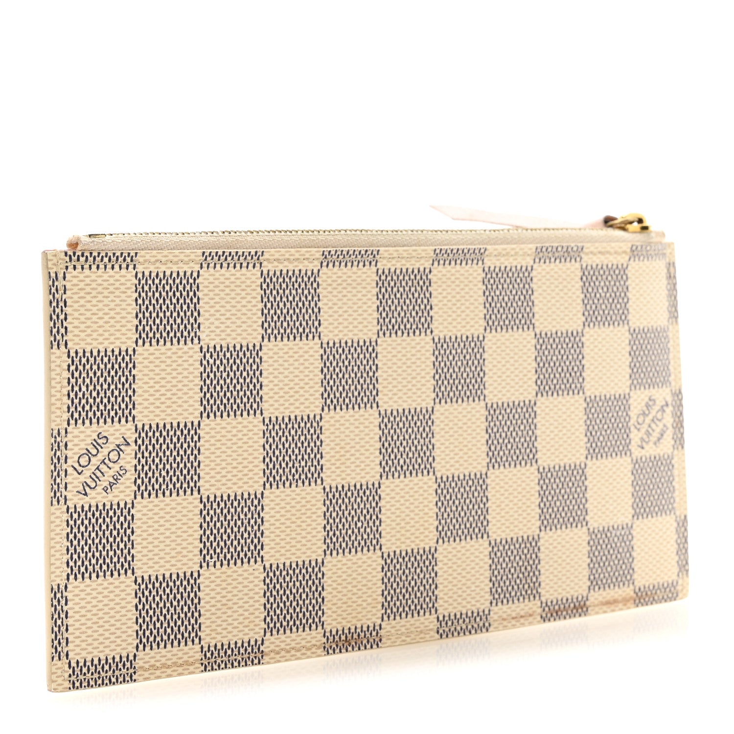 Louis Vuitton Damier Azur Felicie Chain Wallet Zippered Insert Rose Ballerine 3 of 7