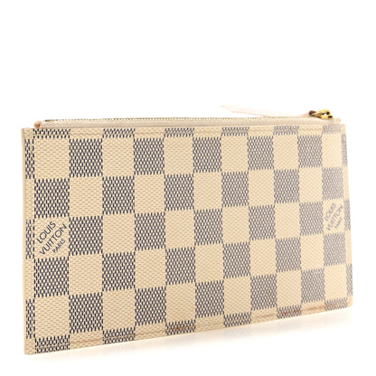 Louis Vuitton Damier Azur Felicie Chain Wallet Zippered Insert Rose Ballerine 3 of 7