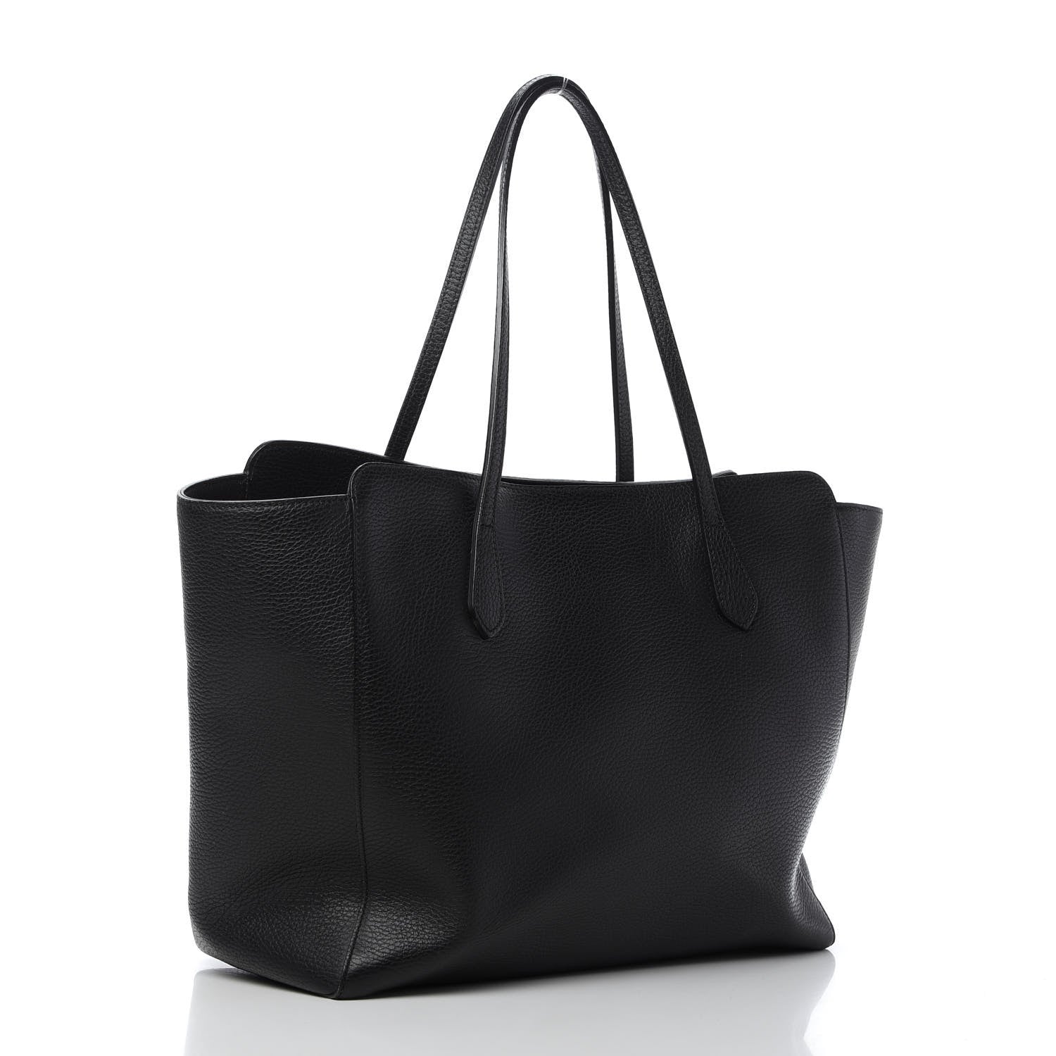 Gucci Pebbled Calfskin Medium Swing Tote Black 3 of 10