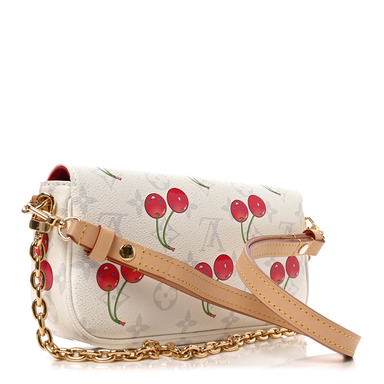 Louis Vuitton LV X TM Monogram Cerises Ivy Wallet On Chain White 3 of 9