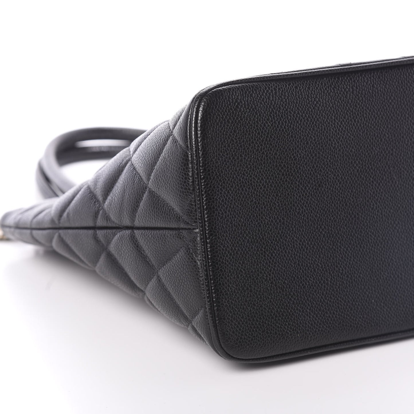 Caviar Quilted Medallion Tote Black