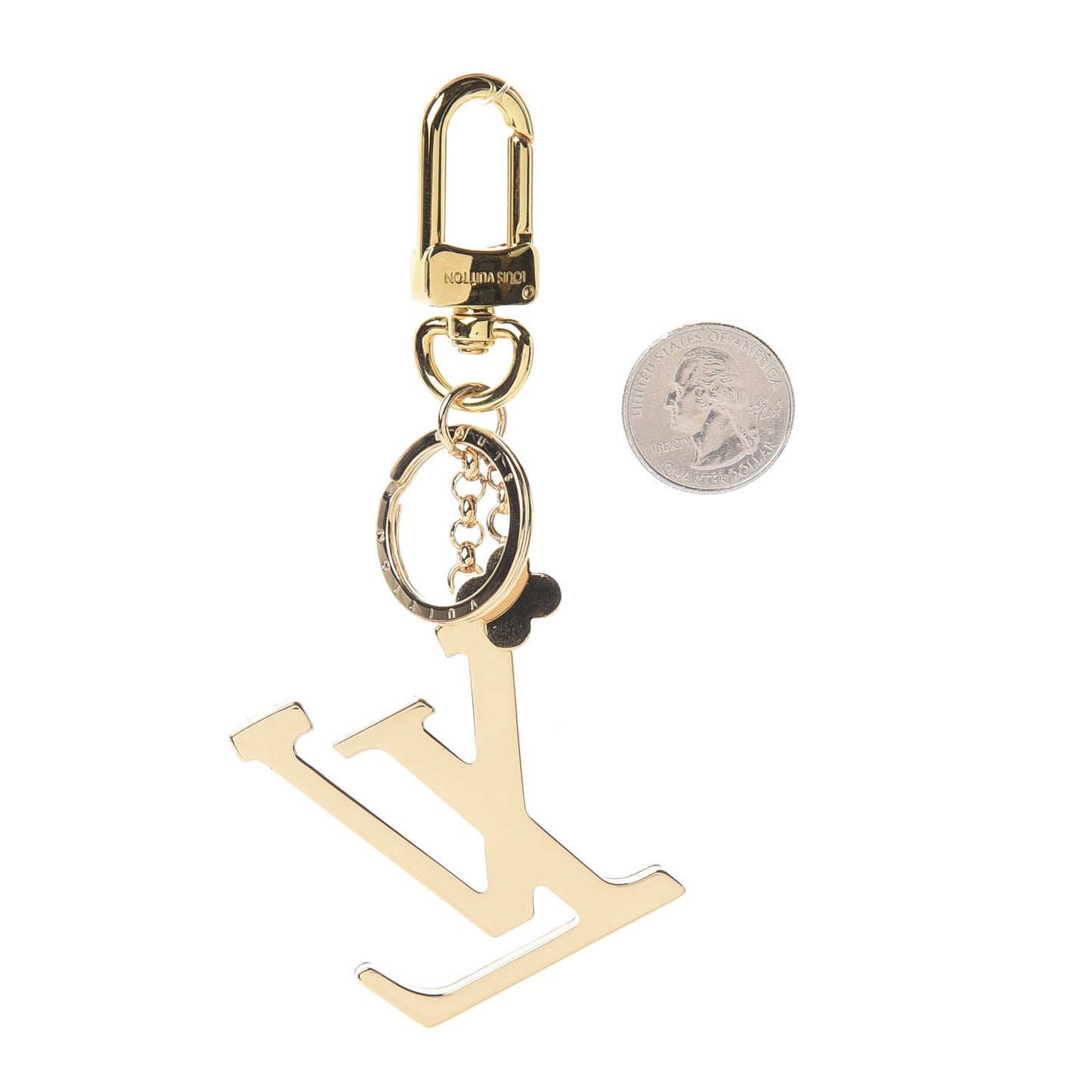 Metal Taurillon LV Capucines Bag Charm Key Holder Black