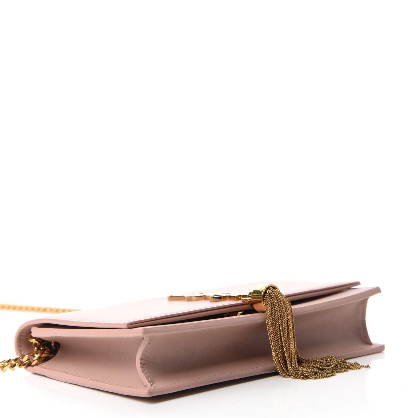 Smooth Calfskin Classic Monogram Kate Tassel Chain Wallet Pale Pink