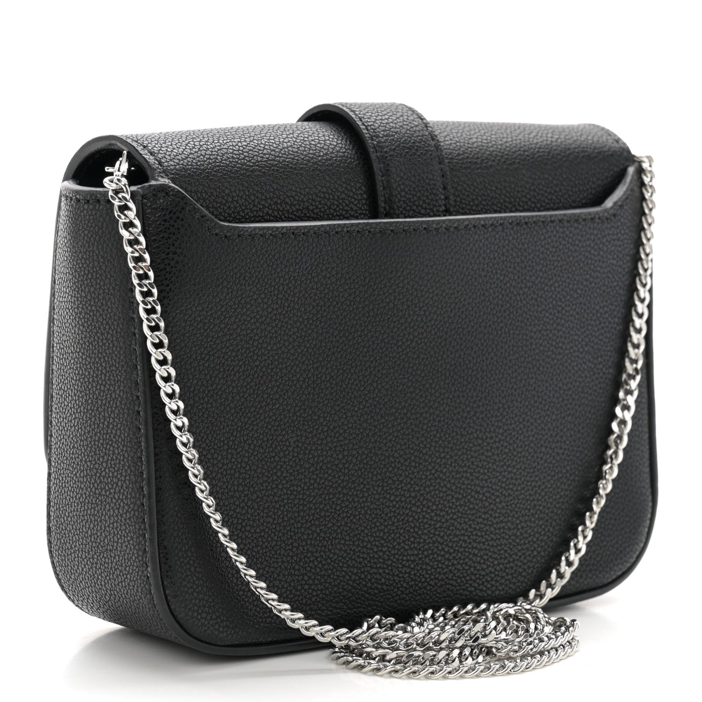 Calfskin Crystal Cheri Chain Crossbody Bag Black