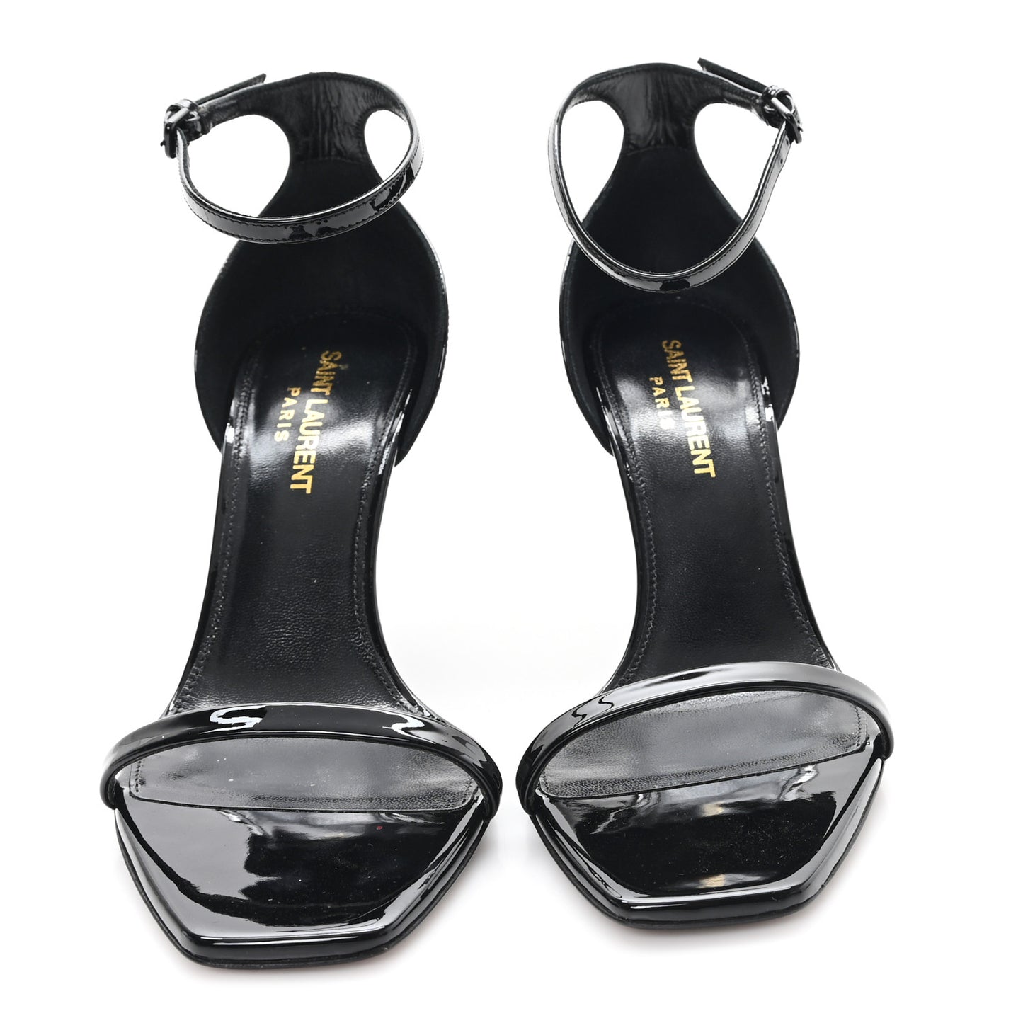 Patent Calfskin Opyum 85 Sandals 36.5 Black