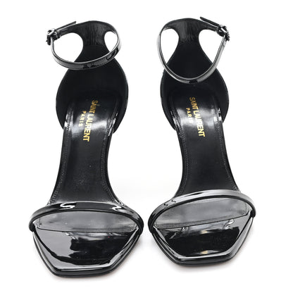 Saint Laurent Patent Calfskin Opyum 85 Sandals 36.5 Black 3 of 10