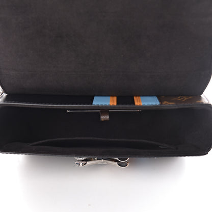 Louis Vuitton Calfskin Monogram Twist Shoulder Bag MM Blue 5 of 13