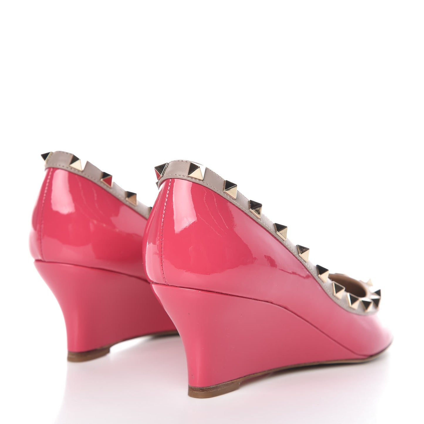 Patent Rockstud 70mm Wedges 38 Bouganville Poudre