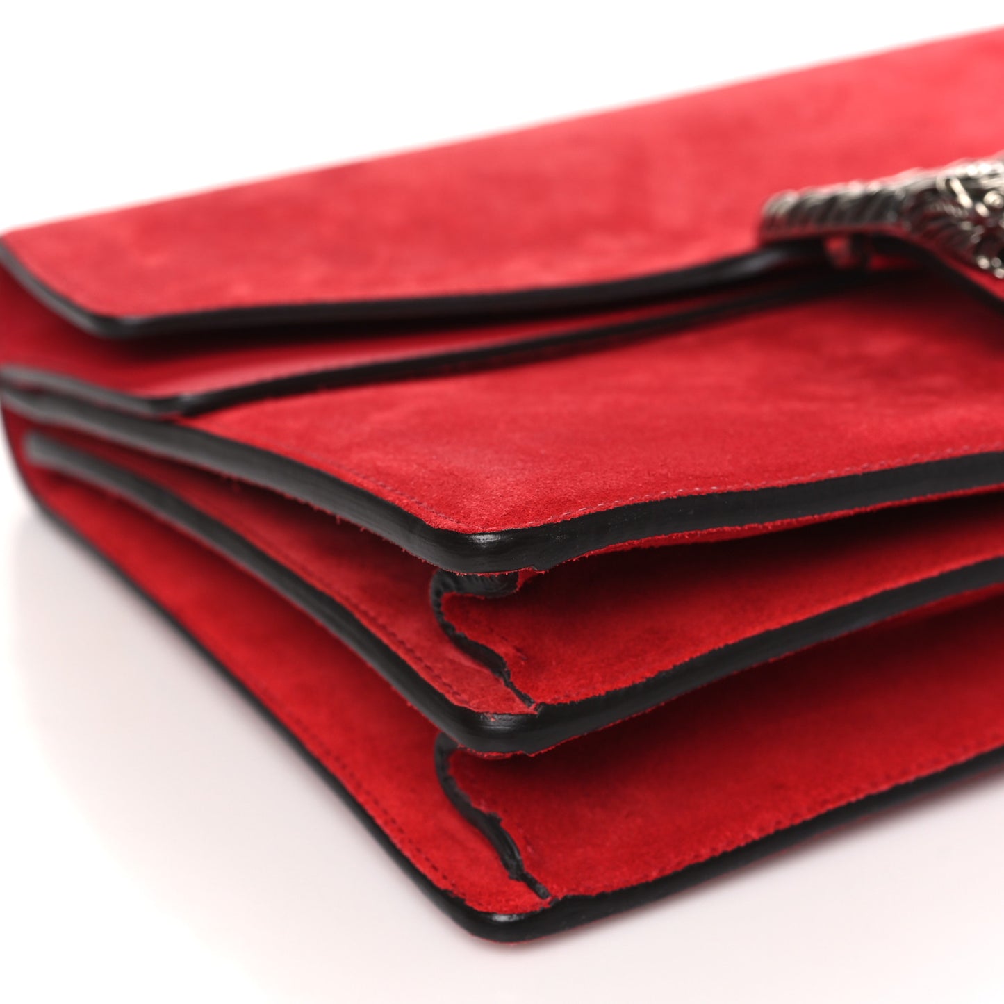Suede Vitello Velvet Medium Dionysus Shoulder Bag Vulcanic Red