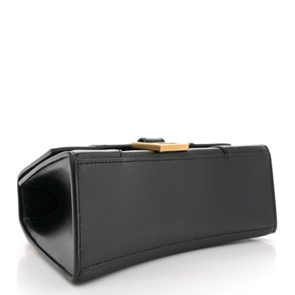 Balenciaga Shiny Box Calfskin Hourglass Top Handle Bag XS Black 4 of 10