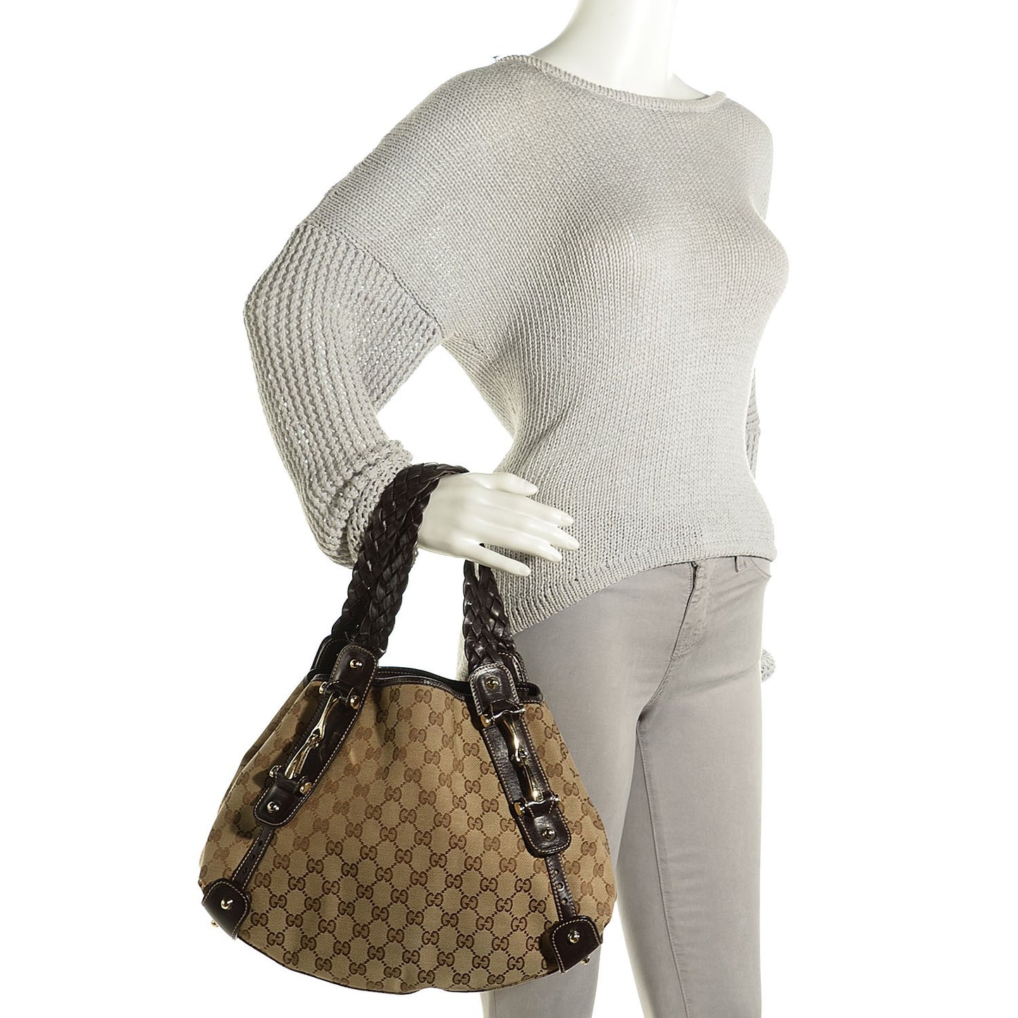 Monogram Small Pelham Shoulder Bag Dark Brown