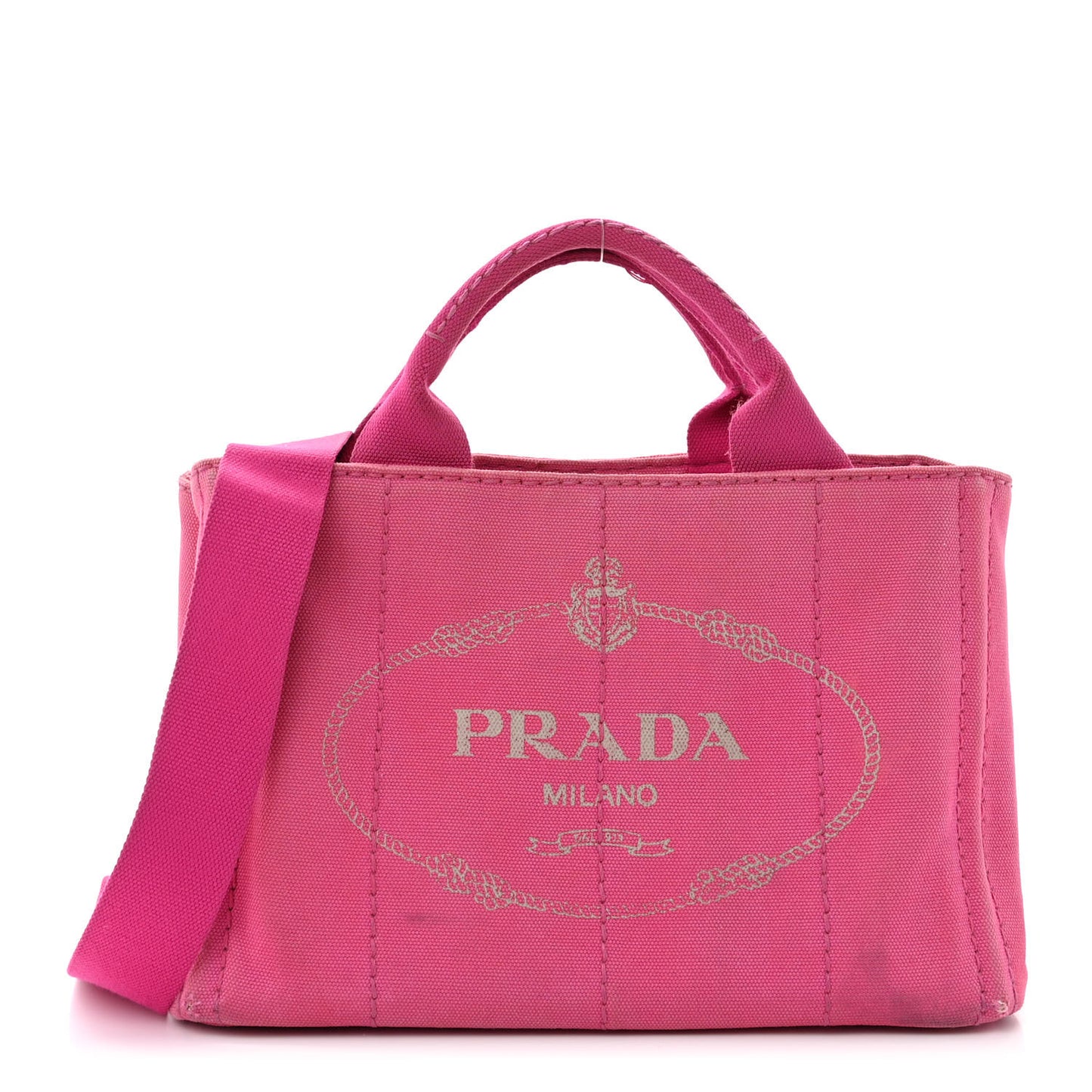 Denim Small Canapa Logo Tote Peonia