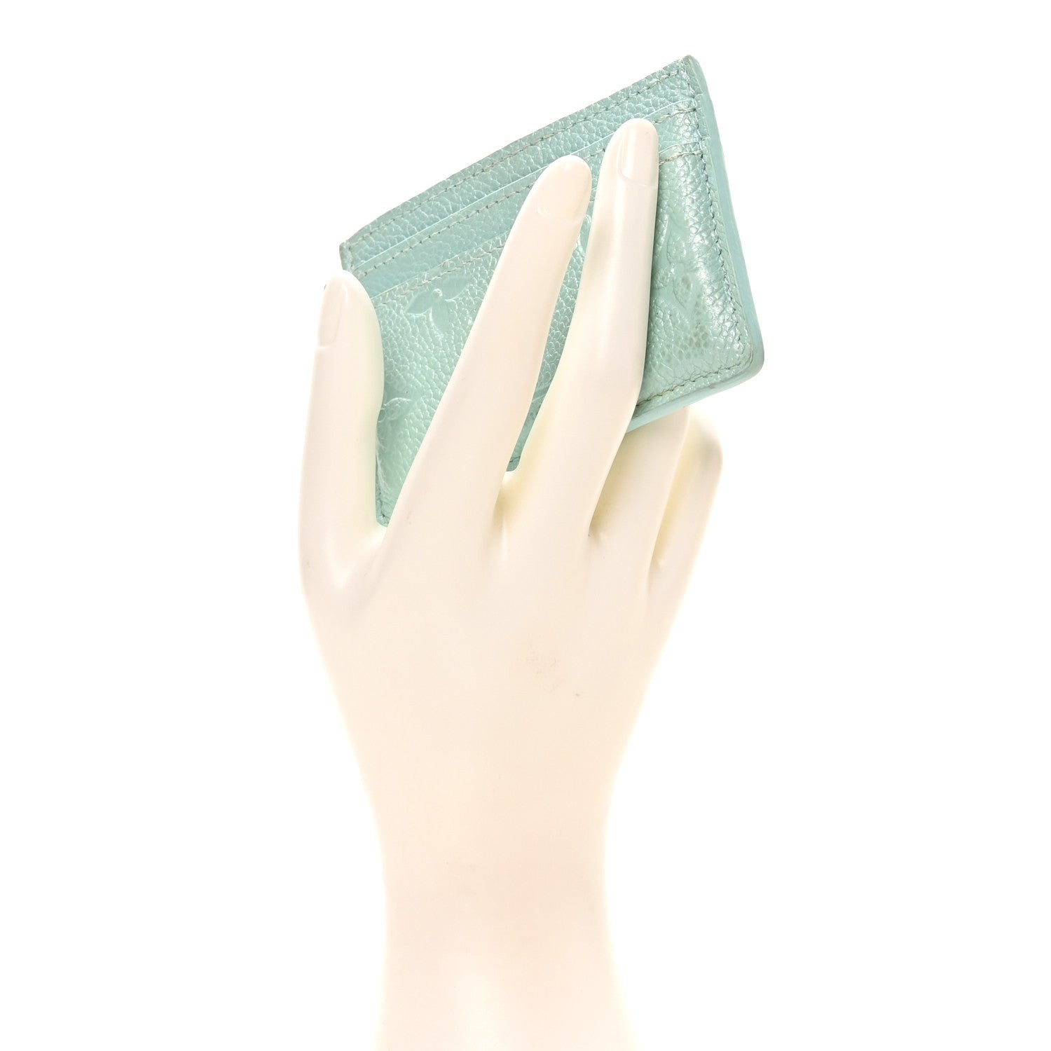 Louis Vuitton Empreinte Monogram LV Charms Card Holder Pearly Lagoon Turquoise 2 of 8