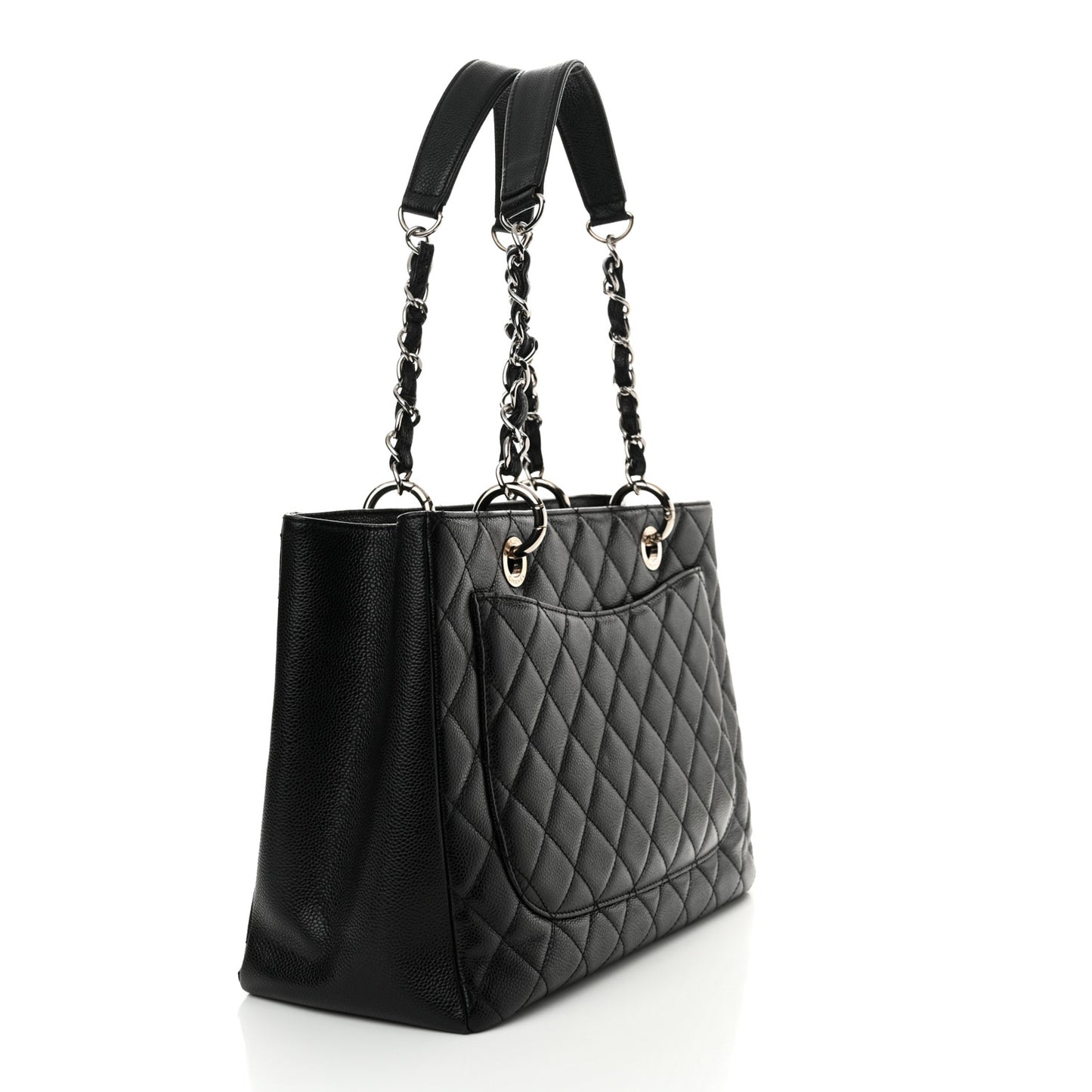 Caviar Quilted Grand Shopping Tote GST Black