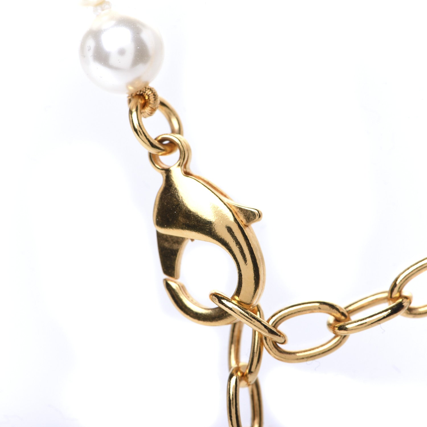 Chanel Pearl CC Paris Button Short Necklace Gold 6 of 12