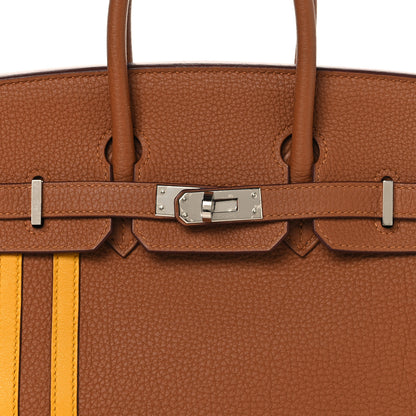 Hermes Togo Swift Officier Birkin 25 Gold Ambre 8 of 13