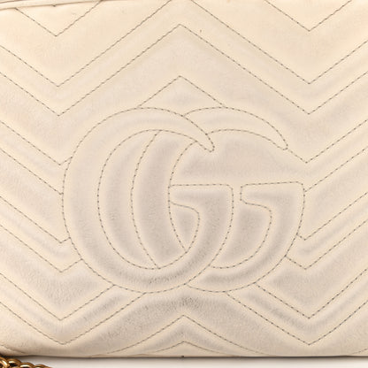 Gucci Calfskin Matelasse Medium GG Marmont Chain Shoulder Bag Mystic White 18 of 18