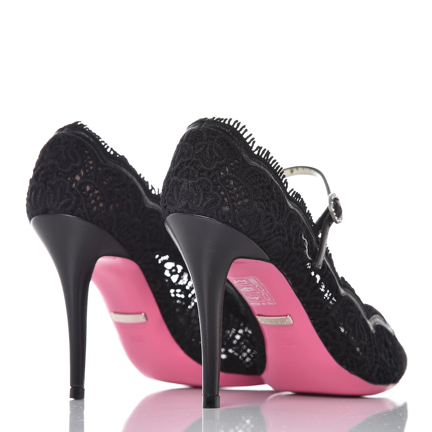 Lace Pizzo Venice Pumps 36.5 Black