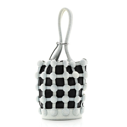 Alexander Wang Nappa Denim Dome Studded Mini Roxy Bucket Bag Black 3 of 17