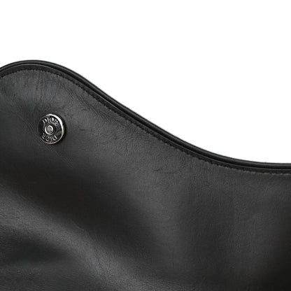 Christian Dior Smooth Calfskin Canvas CD Diamond Mens Saddle Bag Black 12 of 16