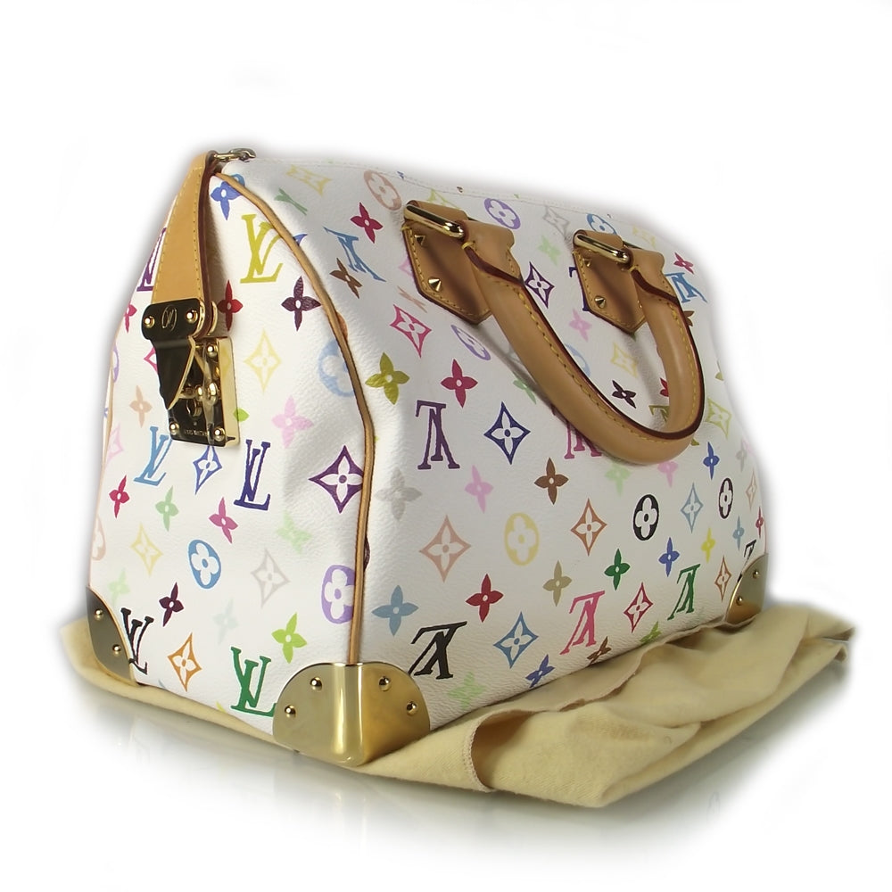 Monogram Multicolor Speedy 30 White
