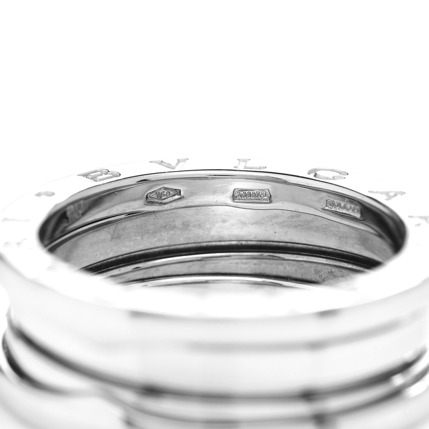 Bulgari 18K White Gold B.Zero1 Three-Band Ring 55 7.25 5 of 5