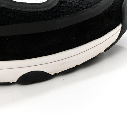Chanel Tweed Suede Calfskin CC Sneakers 36.5 Black White 12 of 14